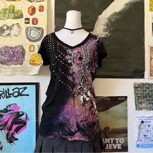 🎀 Y2K Mall Goth Maximalist Tee 🎀